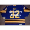 mannen #32 ROB RAY 1992 CCM Vintage Retro Away Hockey Jersey voeg een willekeurig naamnummer toe