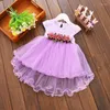 Abiti da ragazza Abito per neonate Abbigliamento per bambini Nato Estate Battesimo Festa Matrimonio Costume Tutu per bambini Abbigliamento per fiori