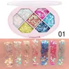 Eye Shadow Seven Color Eyeshadow Palette Diamond Glitter Sequins Five Pointed Star Fragment Moon