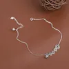 Anklets traditionell designer med kinesiska karakteristiska pengar Bell Beaded Real 925 Sterling Silver Ankle Armband för kvinnor