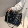 Дизайнерская сумка Chanelle Кожаная сумка через плечо Сумка-мессенджер Модные бренды Роскошная большая вместительная мужская женская сумка через плечо с бриллиантовой цепочкой