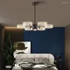 Kronleuchter Einfache und moderne Lampe mit Glühbirne für Wohnzimmer, Esszimmer, Schlafzimmer, Villa, LED-Leuchten, dimmbare Innenbeleuchtungslampen