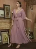 Robes de grande taille TOLEEN femmes grand élégant Maxi 2022 été rose col en V évasé surdimensionné longue soirée Festival vêtements