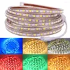 STRIPS 220V 110V LED Strip Licht Witblauw Rood Warm Waterdichte Flexibele lamp Tape 60 LED Home Decoratie 1m 10m 20m 50m