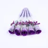 Dekorativa blommor 100st Red Pink Rose Blue Purple Single Soap Flower Bouquet Romantic Wedding Decoration Gifts WB102