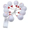 Remsor 1,5 m/2,5 m jul snögubbe LED Light Strip Xmas Tree Fairy Lamp hängande ornament för festårsbatteriet drivs