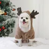 Dog Apparel Christmas Decoration Winter Cat Clothing Cartoon Thermal Funny Costume Clothes For Santa Pet Supplies