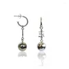 Hoop Earrings PONYKISS 925 Sterling Silver Chinese Character Ball Long Tassel Chain For Women Cute Trendy Jewelry Drop