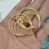 Hoop Earrings Ladies Big Circle Gold Silver Plated Round Fashion Jewelry Wholesale Wild Mature Youth Girl For Women