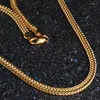 Pendant Necklaces 18K Gold Colour Chains Chocker Necklace For Men Lobster Clap Classic Style Fasshion Jewelry Decoration