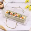 Present Wrap 10st/Set Portable Transparent Cake Swiss Roll Boxar med handtag PET Cupcake Packaging Dessert Container Rem Box