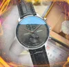 Two Eyes Five Pins Men's Men's Automatic Mechanical Watch 41mm Great Leather Celt Sweeping Président Business Suisse Switzerland Wrist Wrists Reloj de Lujo