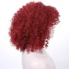 Synthetic Wigs AILIADE African Heat-resistant Curly Wig Red Short Hair Black Short-haired Woman