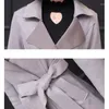 Trench Coats Women Femmes Baissez le col Sash Sash Treeded Coat Double-Breasted Pocket Long Automne Outwear Overcoat Windbreaker féminin