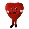 Coeur rouge de haute qualité du costume de mascotte adulte taille adulte coeur fantaisie amour mascotte costume