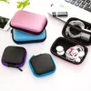 Bolsas de almacenamiento 10 colores Protables con caja de caja dura para auriculares mini auriculares redondos con cremallera