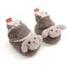 Första vandrare Baby Boy Girl Socks Toddler Shoes Solid Prewalkers Booties Cotton Winter Soft Anti-Slip Warm Born Crib Moccasins