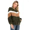 Veste chaude et douce à fermeture éclair pour femme, manteau en peluche, avec poche, Teddy, vêtements d'extérieur, à capuche, collection automne-hiver 2022