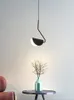Подвесные лампы дизайнер мод современный минималистский черный свет G9 Светодиодные светильники дома спальня спальня для спальни ресторан