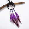 Mini Dream Catcher Feather Decoration Home Decor Wall Hanging versiering Handgemaakte auto hanger Wind Chimes Girls Schoolbag geschenken 1223418