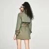 Fashion Womens Trench Coat Waterproof Cotton Double-breasted Short Outerwear coats