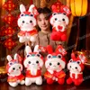 2023 neue Jahr Tang-anzug Chinesischen Stil Kaninchen Plüsch Spielzeug Hase Weich Gefüllte Puppe Maskottchen Sammlung Weihnachten Geschenk