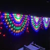 문자열 AC220V 3M 3 Peacock Tail Mesh Net Led String Light 조명 야외 크리스마스 요정 화환 연도 파티 정원 장식