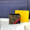 New Men Designer Wallet Canvas leather Short wallets Fashion Letter Credit Card Holder Simple business luxury Coin Purse