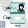 Keychains Anime Genshin Impact Paimon Abs Student Id Bus Bank Card Holder Keychain Case Cover Box Pendant Keyring Decor Cosplay Gift