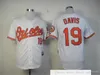 2019 Maglie da baseball per uomo donna giovanile 22 Jim Palmer Kids 19 Davis Stitched 32 Matt Wieters Jersey bianco grigio rosso nero di alta qualità