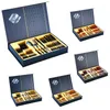 Set di stoviglie 24 pezzi Posate in scatola Acciaio inossidabile placcato oro Coltello portoghese Forchetta Cucchiaio Confezione regalo dorata