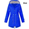 Jackets femininas Mulheres casaco comprido casaco de chuva à prova d'água de cor de chuva de cor de vento, senhoras, capa de chuva de montanhismo ao ar livre