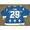 # 29 STEVEN FINN Québec Nordiques 1990 CCM Vintage Hockey Jersey Stitch n'importe quel numéro de nom