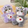 Creative 3D imprimé chat en peluche poupée Kawaii animaux en peluche Cosplay Dressing chats cloche cadeau d'anniversaire de noël pour les enfants