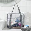 Wasserdichte transparente PVC-Kosmetiktasche, transparente Handtasche, Make-up-Pack mit Reißverschluss, Urlaub, Badezimmer, Kulturbeutel, Kunststoff, Reiseveranstalter, Geldbörsen