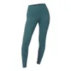 2024新しいデザイナーLululemeni Yoga Outfits Solid Color Women Pants High Waist Sports Fiess Elastic Leggings S-3XL VHF886