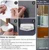 V-Shaped Soap Box Wall-Mounted Free Punched Self-Adhesive Drain Soap Holder Bathroom Accessories Shower Plastic Storage Tray