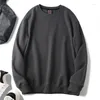 Männer Hoodies Schwere Winter Schleifen Baumwolle Plus Samt Rundhals Pullover Männer Einfache Casual Gepolsterte Pullover Jacke