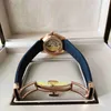 Orologi da uomo U1f 5167 40mm Gold Rosa Blu Blu Elastico Sciapphi Braccia Back Cal.324 Movimento meccanico automatico Guarda orologi da polso