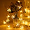 Str￤ngar julhem dekoration str￤nglampor sn￶flinga girland led fairy inomhusbelysning f￶r Xmas tr￤d￥r dekor batteril￥da