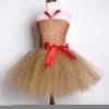 Besondere Anlässe Baby Mädchen Hirsch Tutu Kleid für Kinder Halloween Weihnachten Kostüm Kinder Tüll Outfit Braun Rentier Prinzessin Kleider 1–12 Jahre T221014