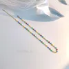 Choker Women's Exquisite Necklace Colorful Square Beaded Charm Neck Chain Trendy Jewelry Delicate Chokers Romantic Necklaces
