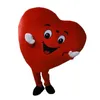 Coeur rouge de haute qualité du costume de mascotte adulte taille adulte coeur fantaisie amour mascotte costume