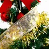 Strings 4m kerstdecoratie LED Ribbon Lights Tree Ornamenten Diy Lace Bows String Navidad Home Decors Jaar