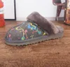 Australia classic slippers snow boots fluffy fur goat fox warm wgg furry soft fur slide Martin sandals 35-45