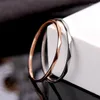 Halsband örhängen Set GU49 titanstål ring V-formad rosguld minimalistisk avfasad rostfri kreativ svans tunn joint