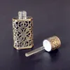 3 ml de moda de decoración de perfume anticuado botella de botella vacía botella de aceite esencial de metal tallado