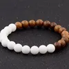 8 mm natuurlijke houten stenen handgemaakte kralen strengen bedelarmbanden voor vrouwelijke mannen mode elastische sieraden