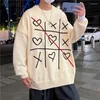 Men's Sweaters Pullovers Men Designer Students Crewneck Sweater Handsome Unisex Preppy Stylish College Ulzzang Fashion All-match Teens