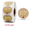 Prezent Roll Roll Gold Stamping Dziękuję Labelka naklejki do pieczenia 1 cal